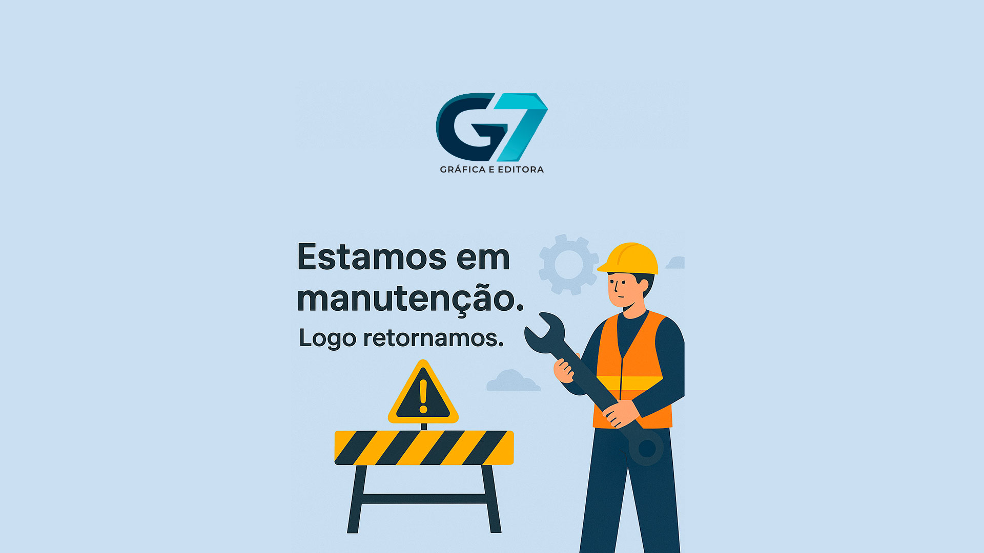 Ilustração: Estamos em manutenção. Logo retornamos.